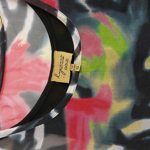 LYNN RITCHIE GOLD silk dress Size XS - Picture 2 of 8